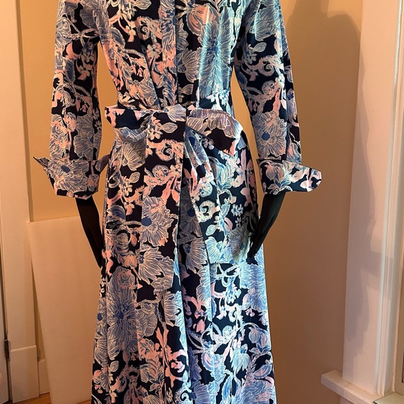 Lilly Pulitzer Vibrant Blue and Pink Floral Dress - Picture 3 of 5